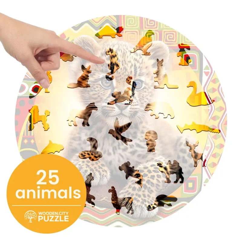 Wooden Puzzle 250 Cute Little Leopard 6