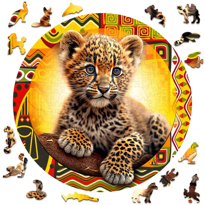 Wooden Puzzle 250 Cute Little Leopard 3