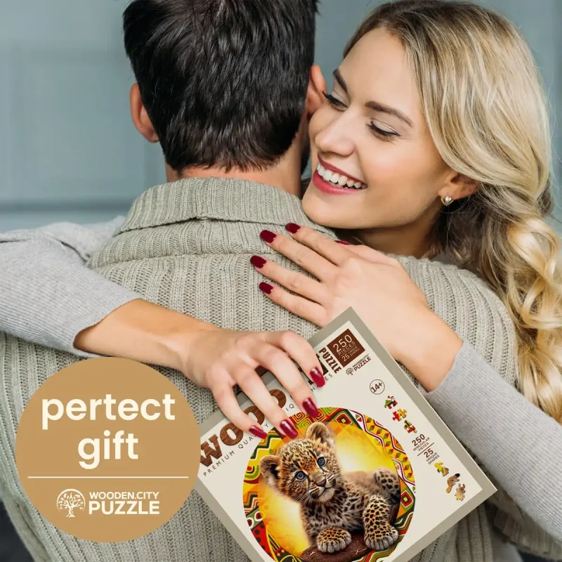 Wooden Puzzle 250 Cute Little Leopard 2