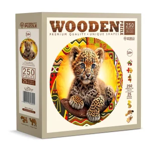 Wooden Puzzle 250 Cute Little Leopard 1