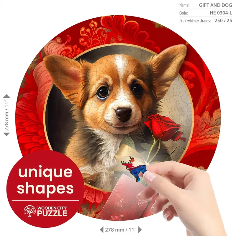Wooden Puzzle 250 Gift And Dog
