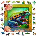 Wooden Puzzle 250 Colorful Frog 3