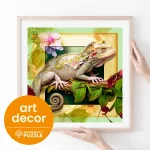 Wooden Puzzle 500 Chameleon And Flowers 5