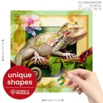 Wooden Puzzle 500 Chameleon And Flowers 8