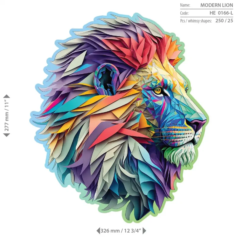 Wooden Puzzle 250 Modern Lion 6