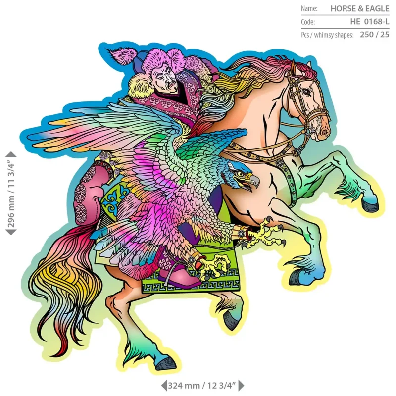Wooden Puzzle 250 Horse & Eagle 5