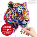 Wooden Puzzle 150 Colorful Tiger 4