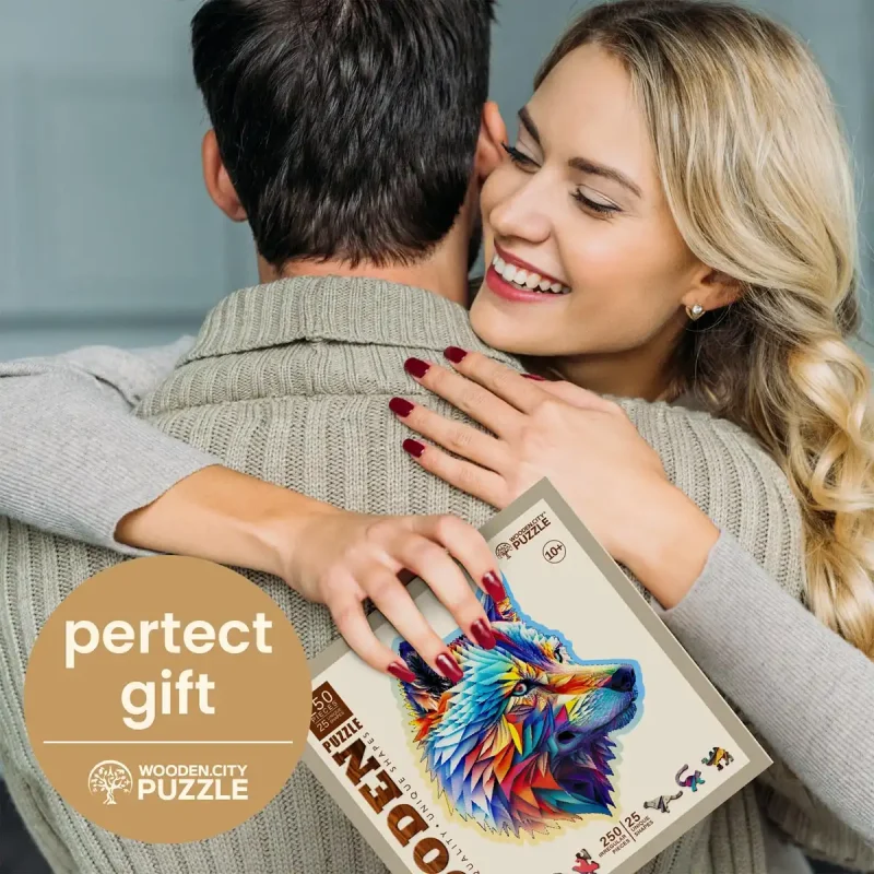 Wooden Puzzle 250 Classy Wolf 1