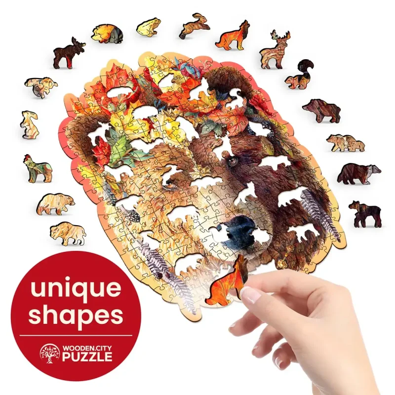 Wooden Puzzle 250 Stylish Bear 4