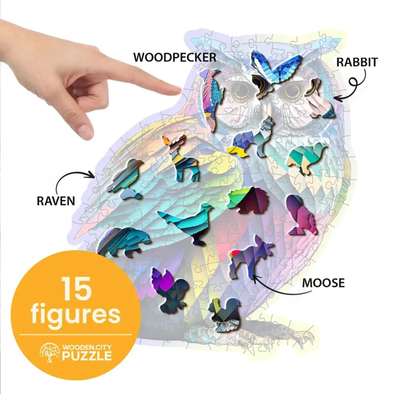 Wooden Puzzle 150 Trendy Owl 6