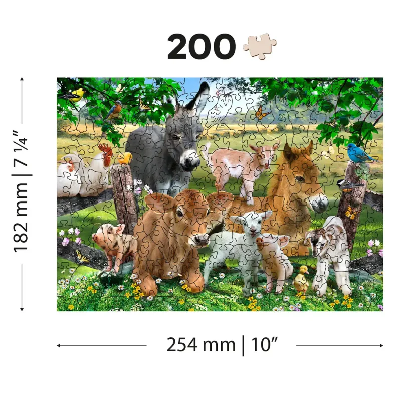 Wooden Puzzle 200 Farm Kindergarten 6