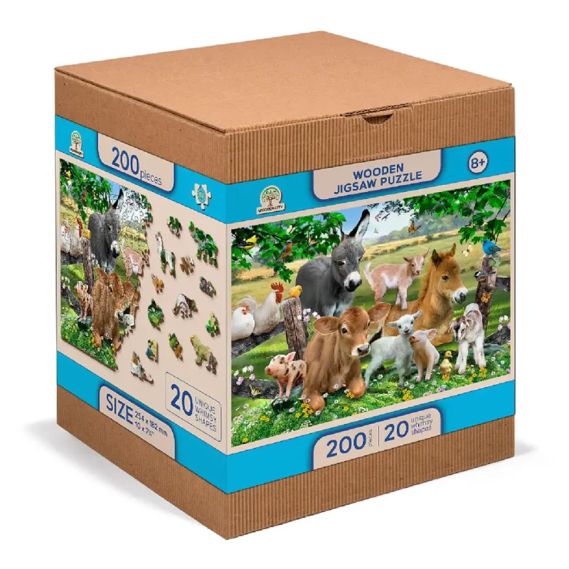 Wooden Puzzle 200 Farm Kindergarten 3