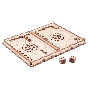 Wooden Puzzle 3D Game Backgammon Short 3