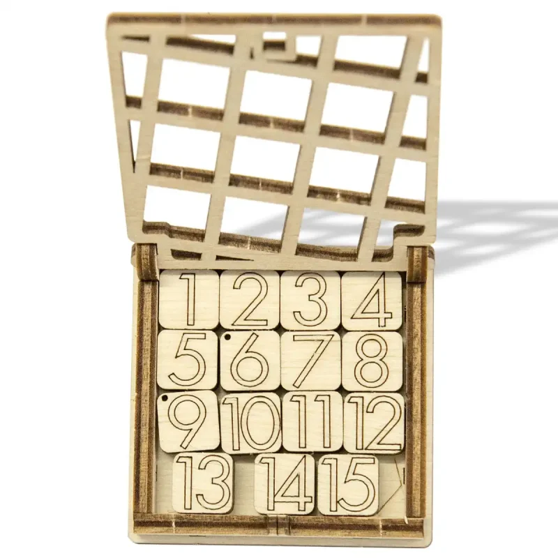 Wooden Puzzle 3D Game Brain Teasers IQ Fifteen Puzzle 6