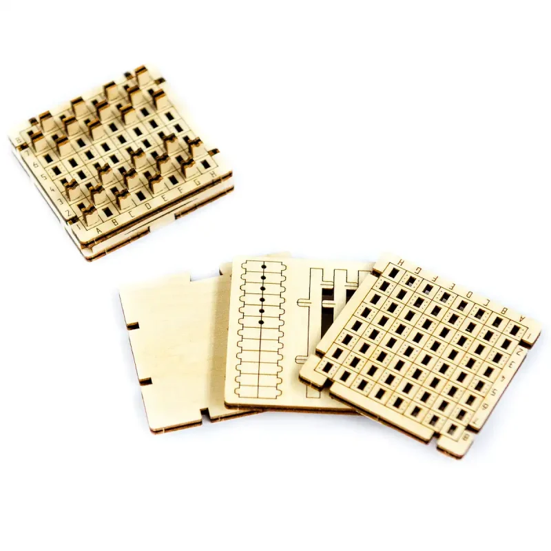 Wooden Puzzle 3D Game Checkers 8