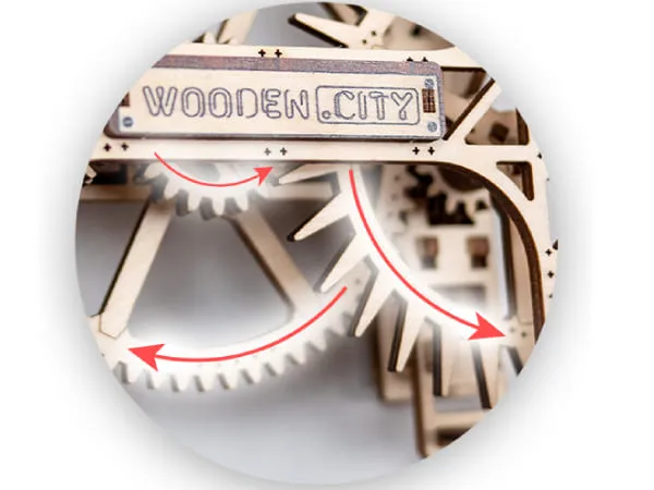 Drewniane puzzle 3D zegar Zegar Ścienny Steampunk Nowe 3