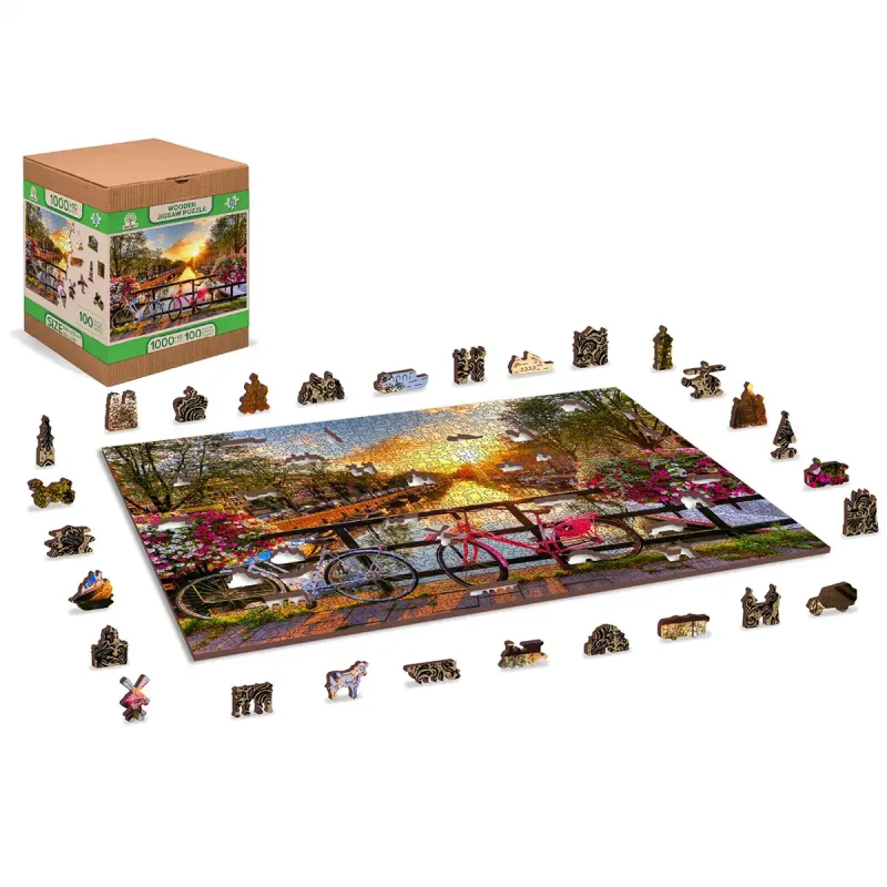 Wooden Puzzle 1000 Bicycles Of Amsterdam 3