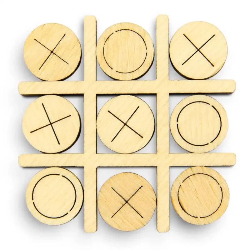 Wooden Puzzle 3D Game Tic Tac Toe 2 2