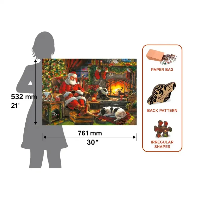 Wooden Puzzle 2000 Christmas Nap 12