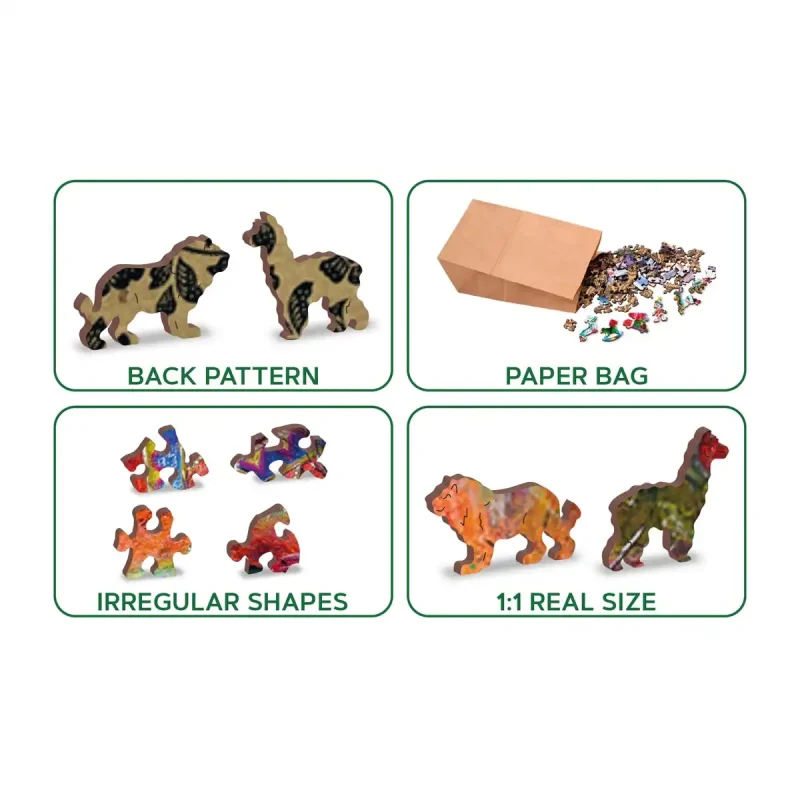 Wooden Puzzle 500 Mystic Lion 5