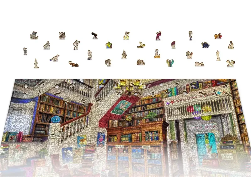 Wooden Puzzle 4000 Wish Upon A Bookshop 8