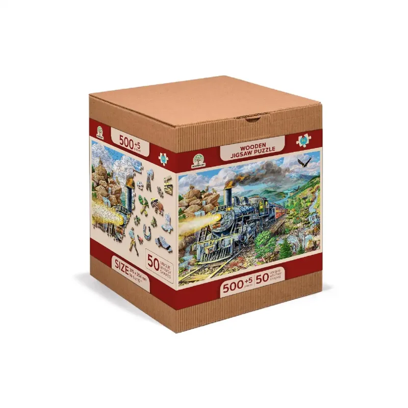 Wooden Puzzle 500 Railway 1-5