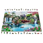 Wooden Puzzle 2000 Waterfalls In Japanese Garden 3