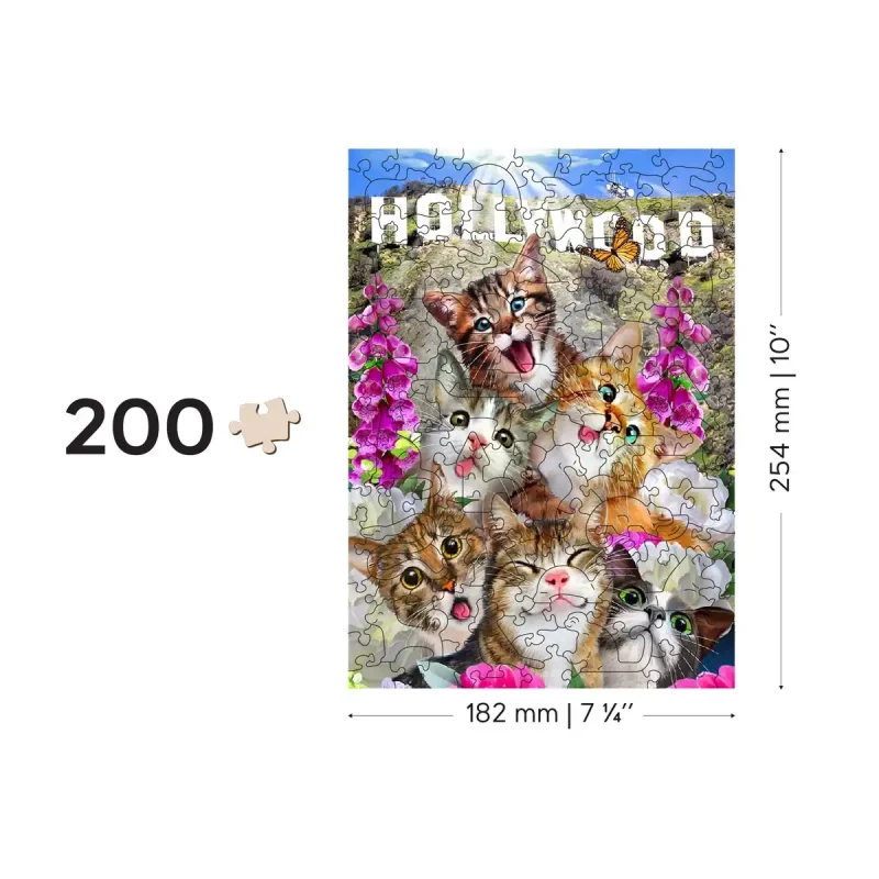Wooden Puzzle 200 Kittens In Hollywood 6