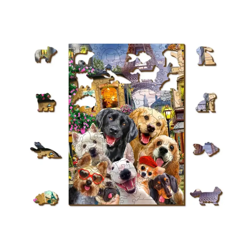 Wooden Puzzle 200 Puppies In Paris 2
