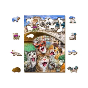 Wooden Puzzle 200 Kittens In Venice 2