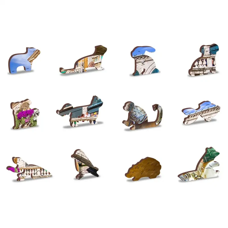 Wooden Puzzle 200 Kittens In Venice 5