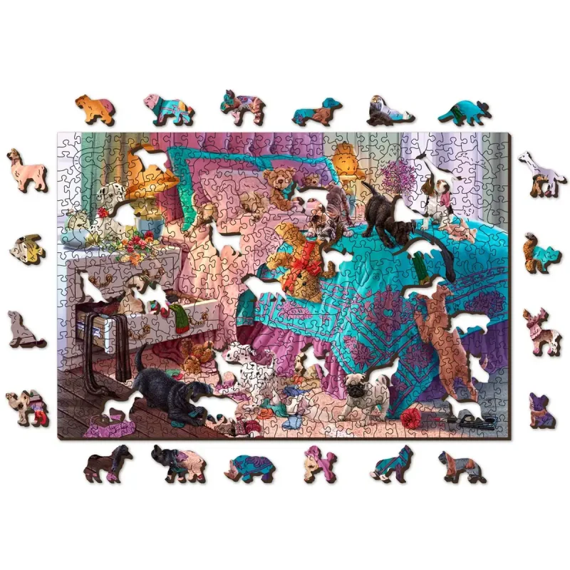 Wooden Puzzle 500 Naughty Puppies 2