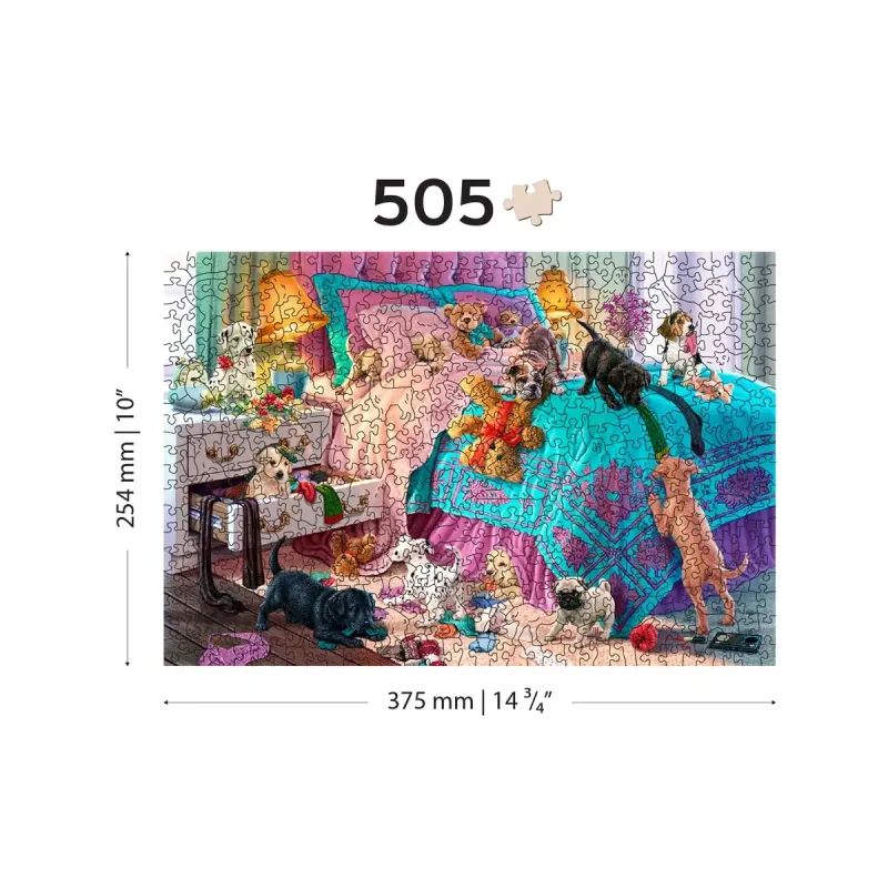 Wooden Puzzle 500 Naughty Puppies 6