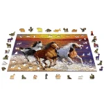 Wooden Puzzle 1000 Wild Horses On The Beach 3