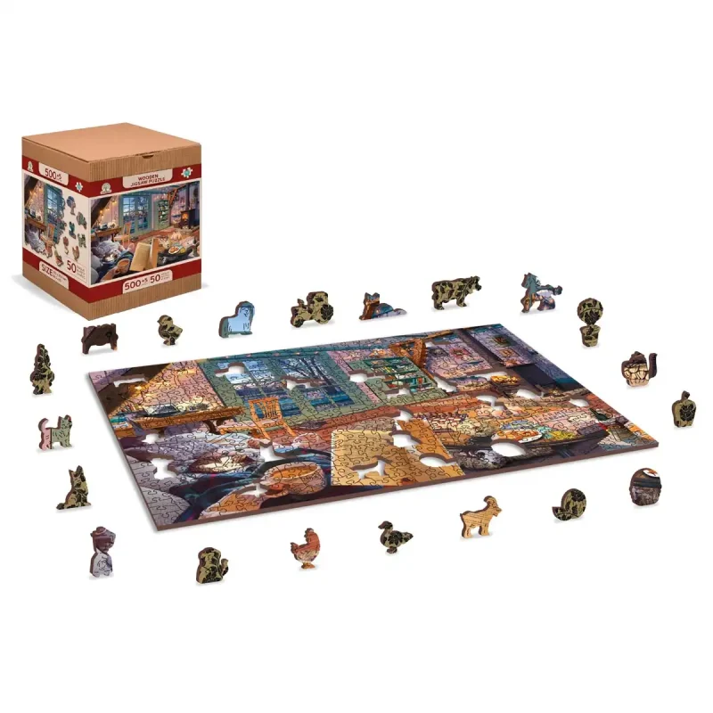 Wooden Puzzle 500 Cosy Cabin 8