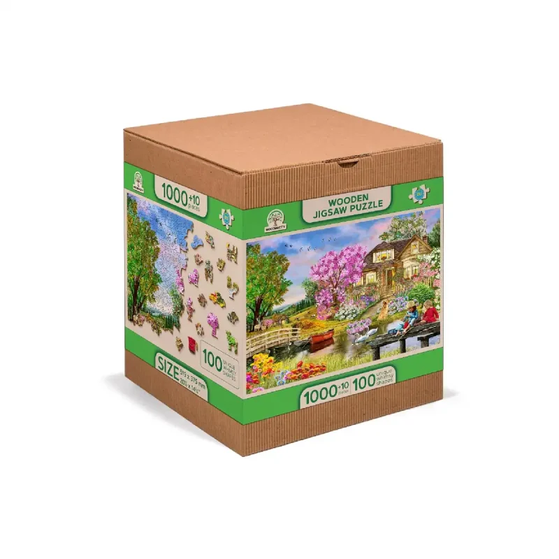 Wooden Puzzle 1000 Springtime Cottage 4