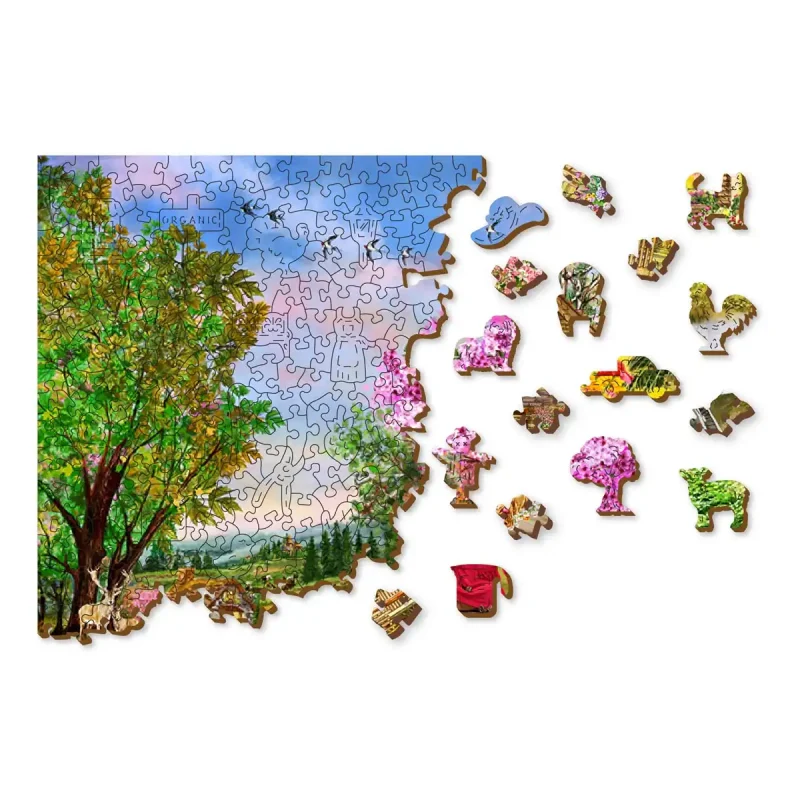 Wooden Puzzle 1000 Springtime Cottage