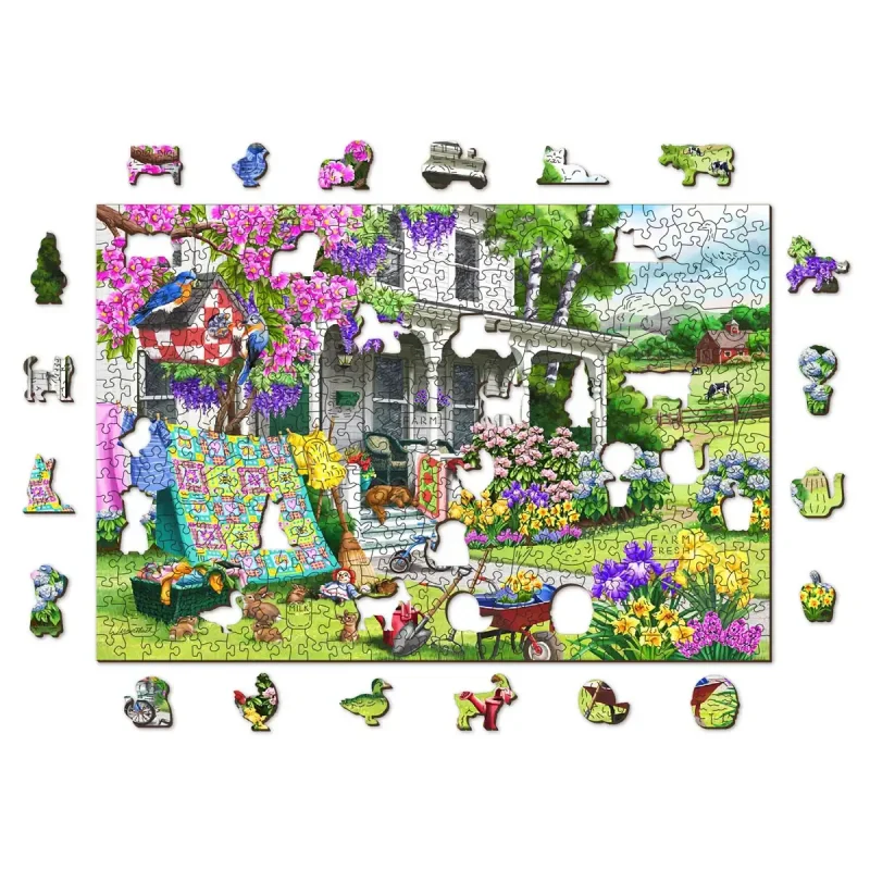 Wooden Puzzle 500 Countryside Garden 1 - 2