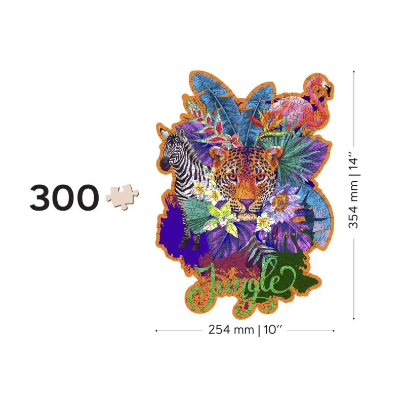 Puzzle bois forme animaux 300 Jungle 7