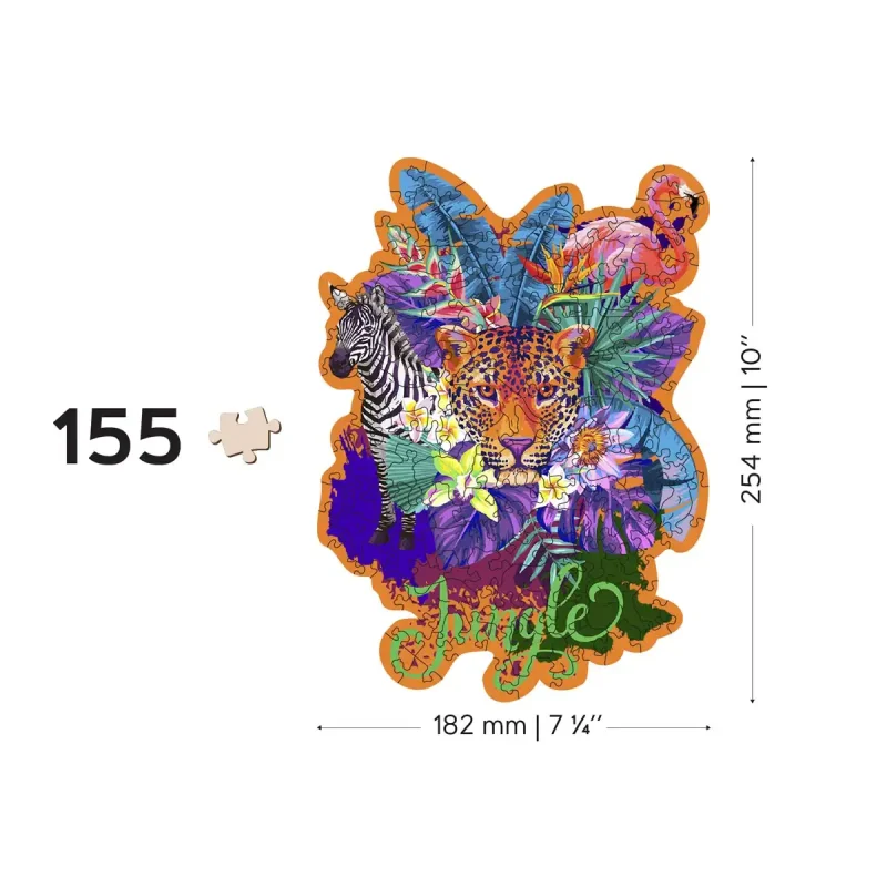 Puzzle bois forme animaux 155 Jungle 7