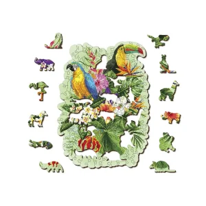 Wooden Puzzle 160 Tropical Birds 8