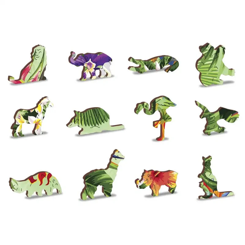 Wooden Puzzle 160 Tropical Birds 6