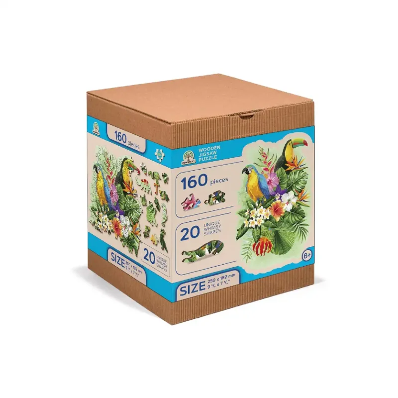Wooden Puzzle 160 Tropical Birds 4