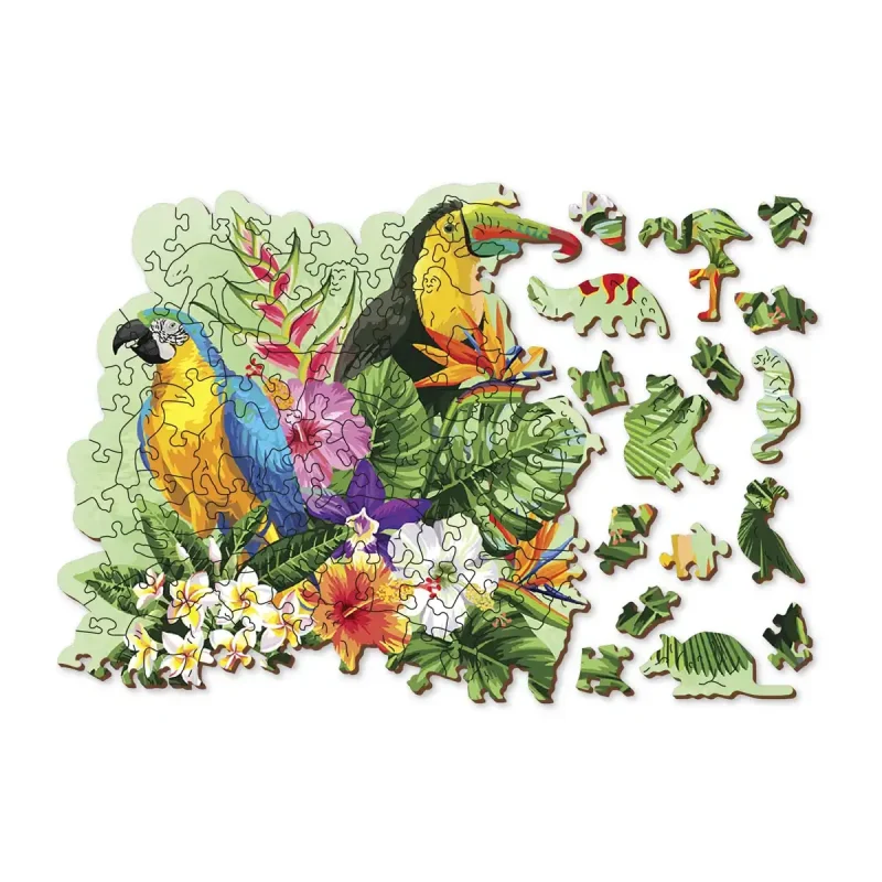 Wooden Puzzle 160 Tropical Birds 1