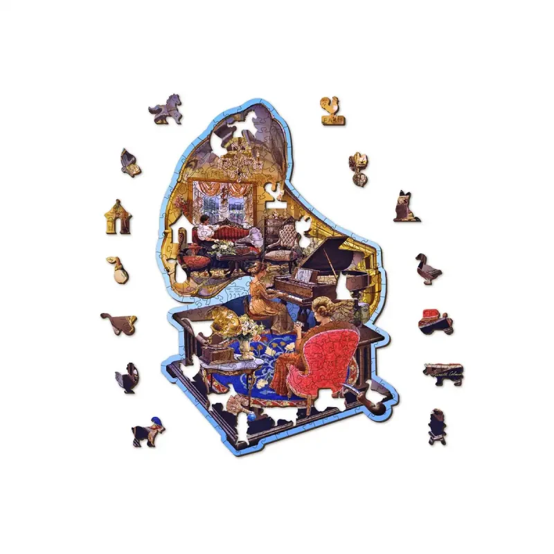 Wooden Puzzle 250 Cozy Gramophone 8