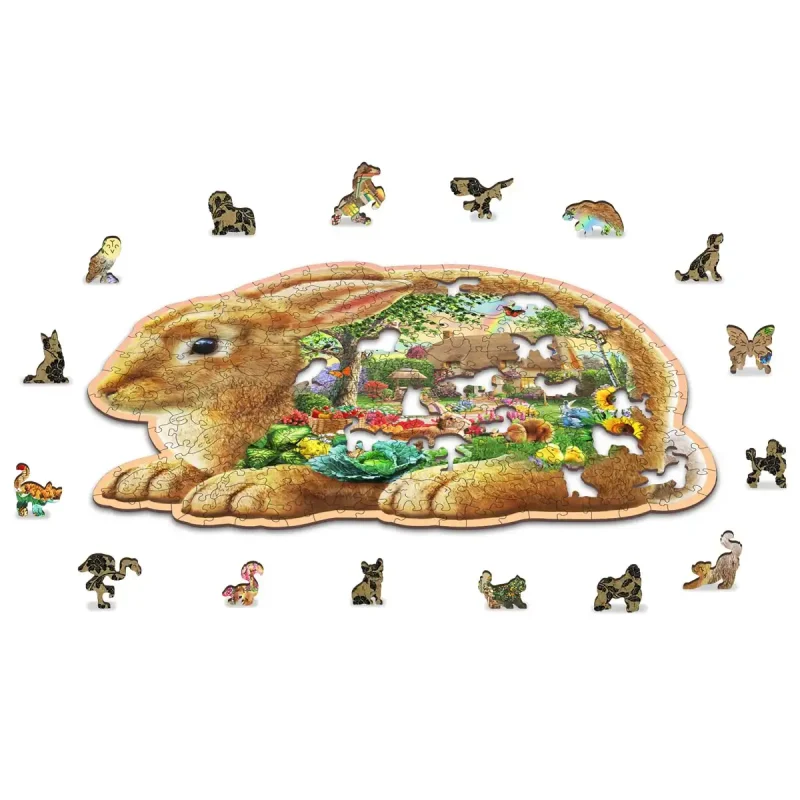 Wooden Puzzle 250 Garden Bunny 3