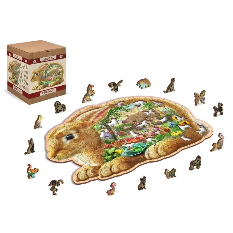 Wooden Puzzle 250 Garden Bunny 2