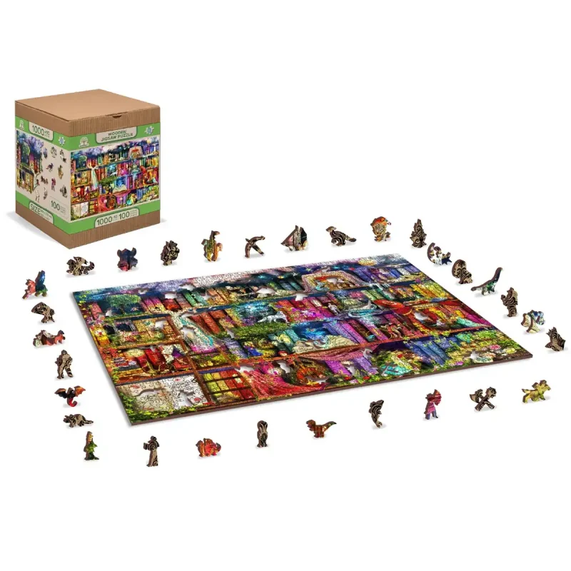 Wooden Puzzle 1000 Treasure Hunt Bookshelf 2