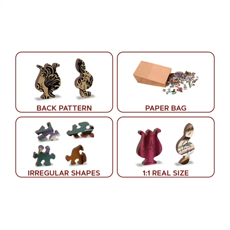 Wooden Puzzle 500 Violin Music Desk 4