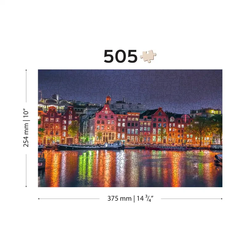 Wooden Puzzle 500 Amsterdam By Night 7